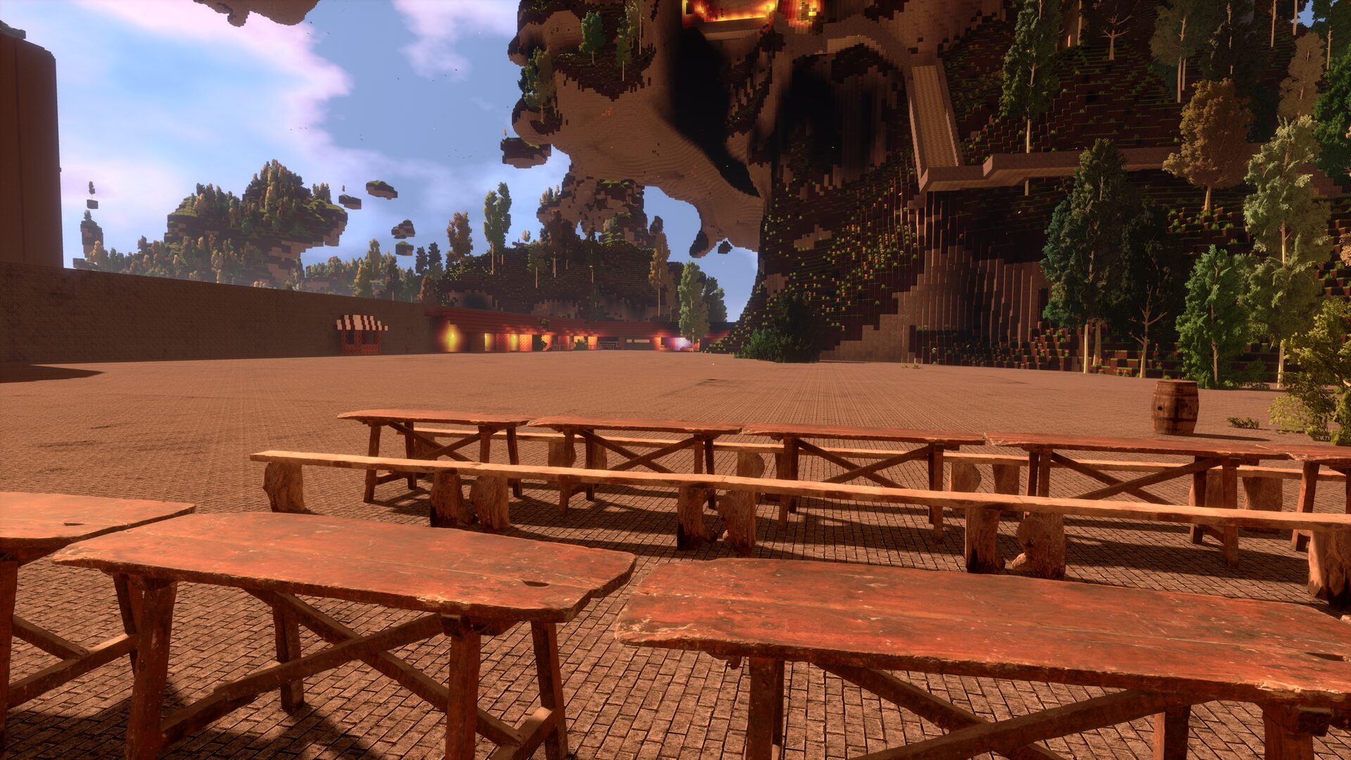 A hand-built tavern square in cyubeVR